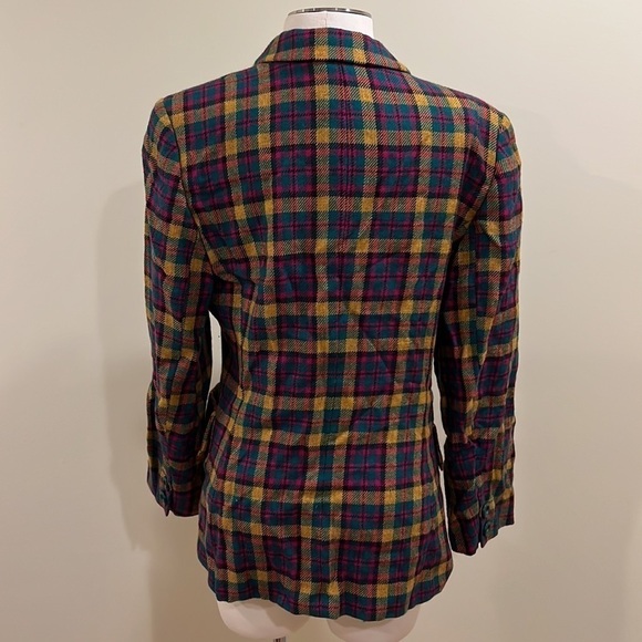 ⭐️ Vintage Valentino Miss V Plaid Blazer Made in Italy Medium - Picture 7 of 14